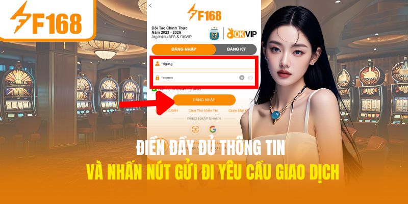 Nhấn nút đăng nhập để truy cập kho game của nhà cái